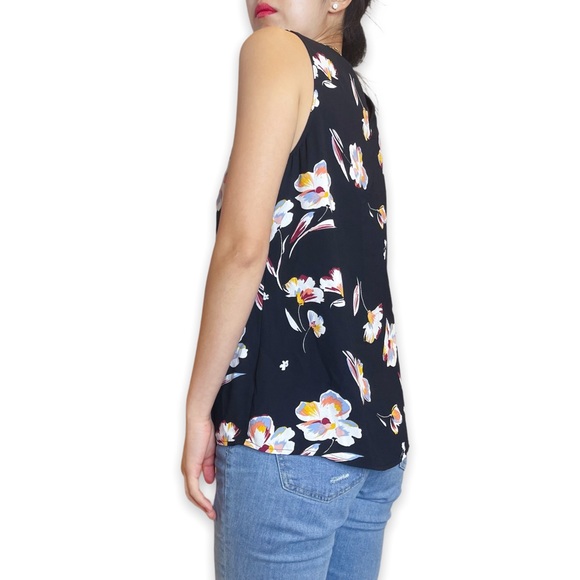Nordstrom Halogen Floral Print Crewneck Sleeveless Blouse Size S - Picture 16 of 16